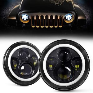 Llums Halo led de 7 polzades per a Jeep Wrangler JK CJ TJ Harley Davidson Hummer H2 Royal Enfield Accessoris per a cotxes