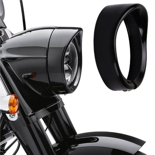 Morsun 7 polzades rodones LED motocicleta anell suport per a Harley FLD